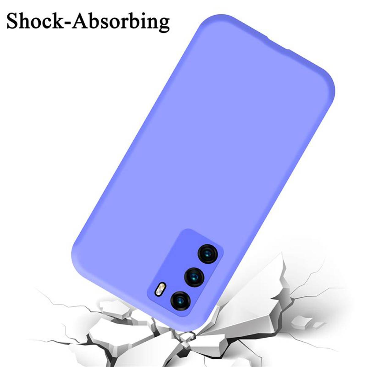 Cadorabo Schutzhülle für Huawei P40 Hülle in Lila Handyhülle Case Cover TPU Etui