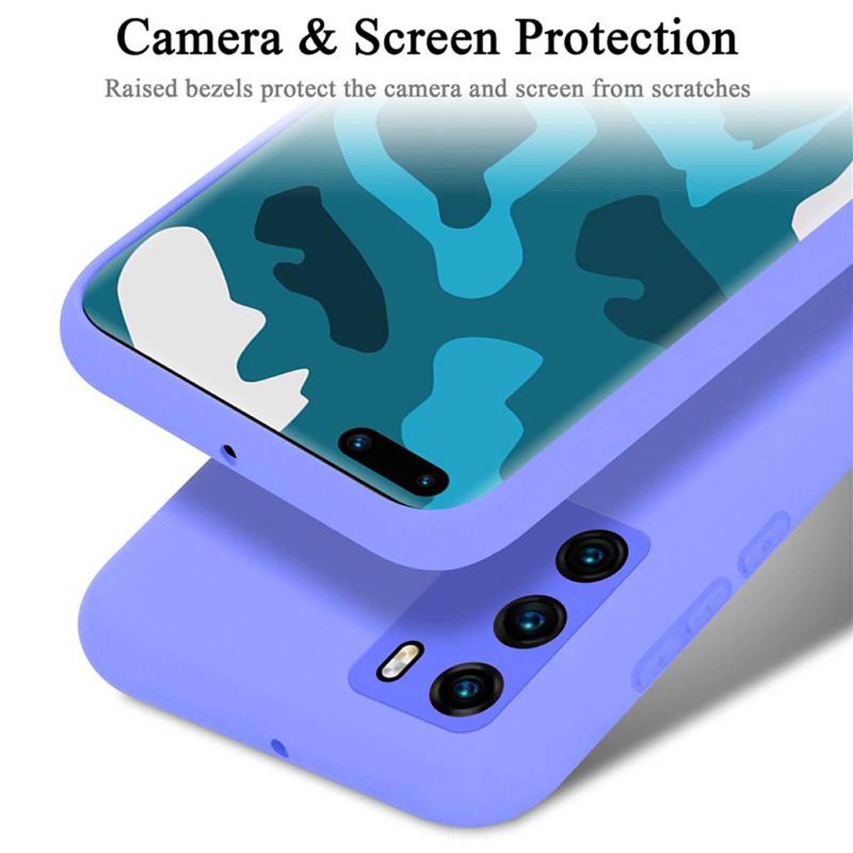 Cadorabo Schutzhülle für Huawei P40 Hülle in Lila Handyhülle Case Cover TPU Etui