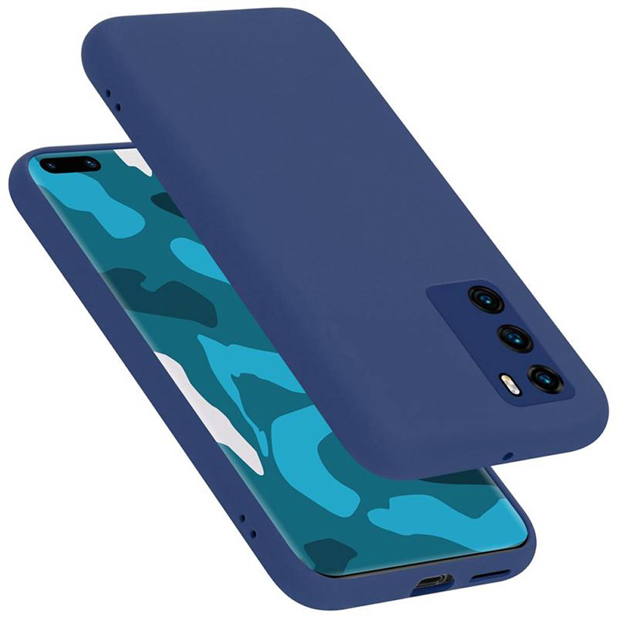 Cadorabo Schutzhülle für Huawei P40 Hülle in Blau Handyhülle Case Cover TPU Etui
