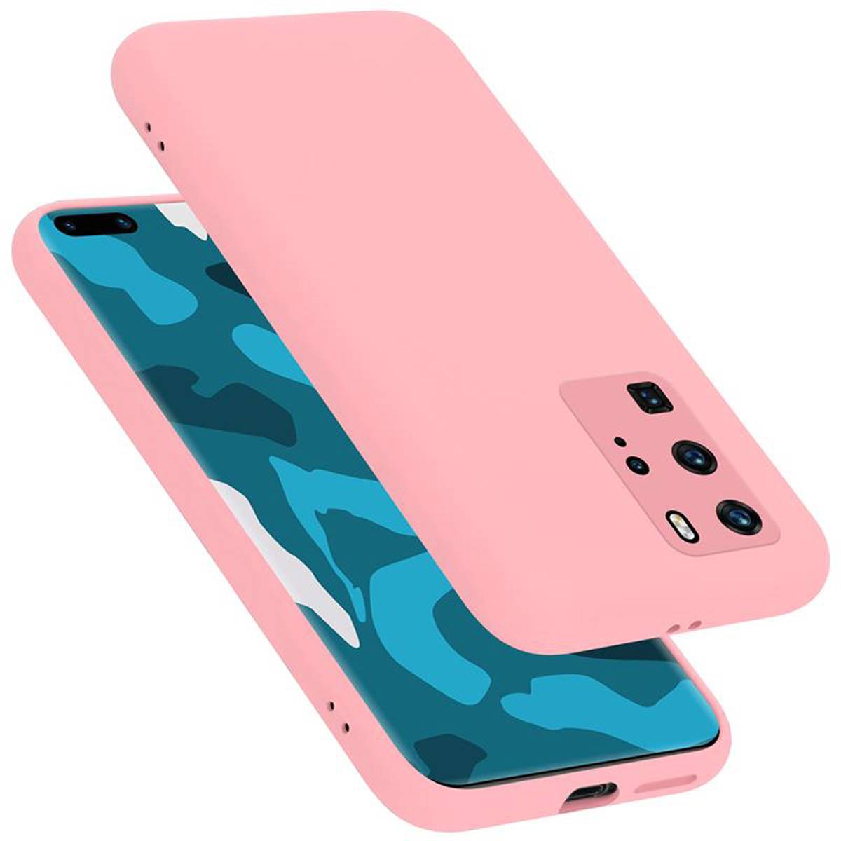 Cadorabo Schutzhülle für Huawei P40 PRO / P40 PRO+ Hülle in Rosa Handyhülle Case Cover TPU Etui