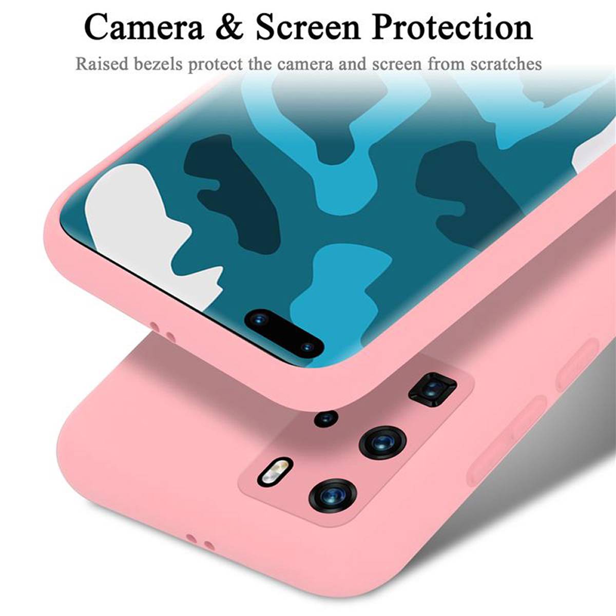 Cadorabo Schutzhülle für Huawei P40 PRO / P40 PRO+ Hülle in Rosa Handyhülle Case Cover TPU Etui