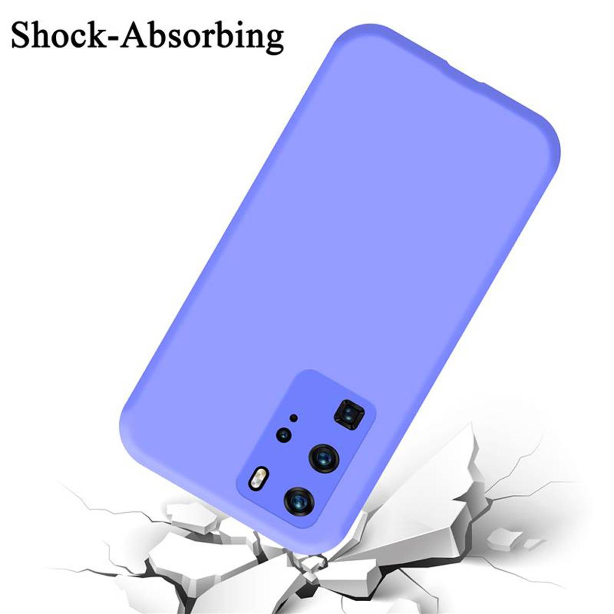 Cadorabo Schutzhülle für Huawei P40 PRO / P40 PRO+ Hülle in Lila Handyhülle Case Cover TPU Etui
