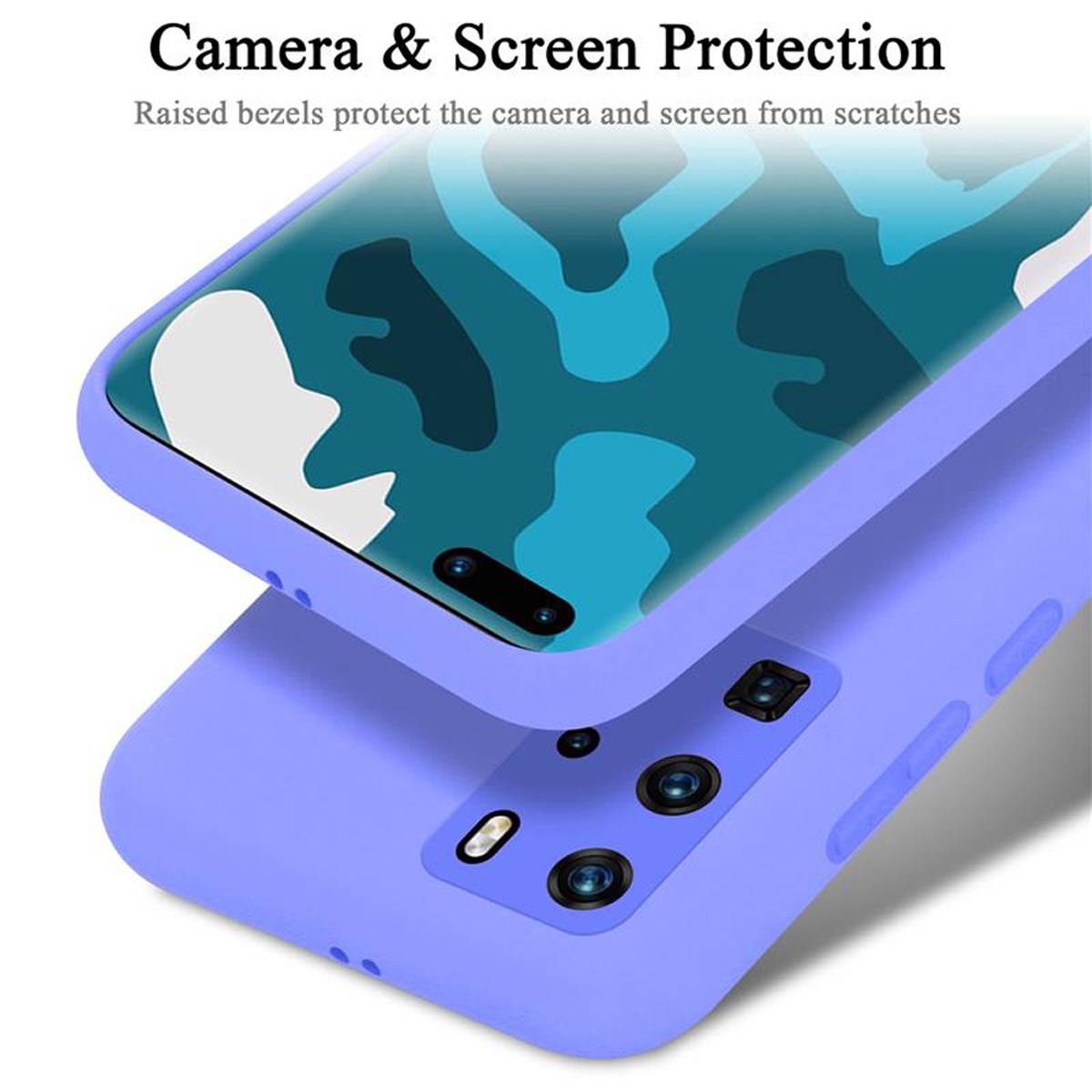 Cadorabo Schutzhülle für Huawei P40 PRO / P40 PRO+ Hülle in Lila Handyhülle Case Cover TPU Etui