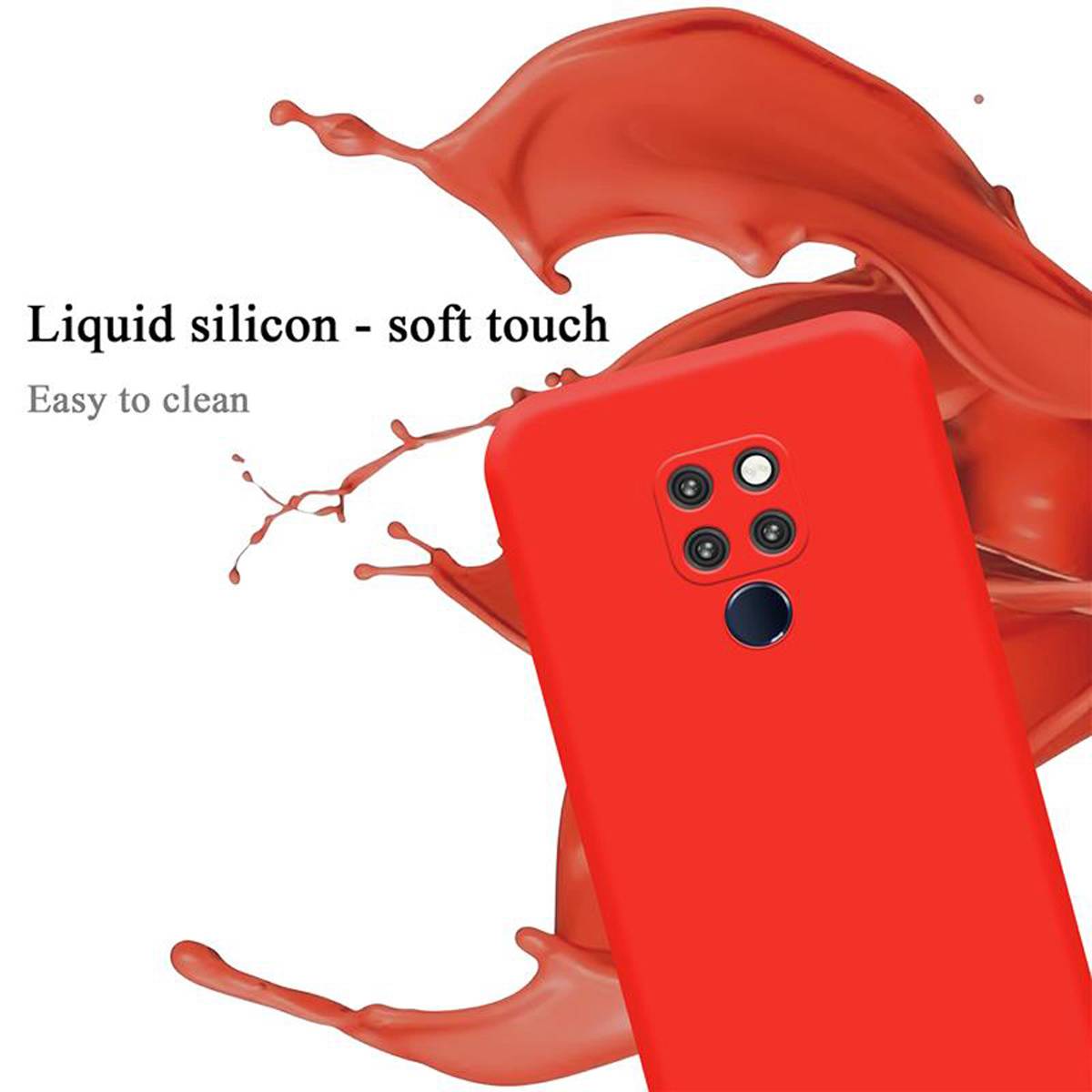 Cadorabo Schutzhülle für Huawei MATE 20 Hülle in Rot Handyhülle Case Cover TPU Etui