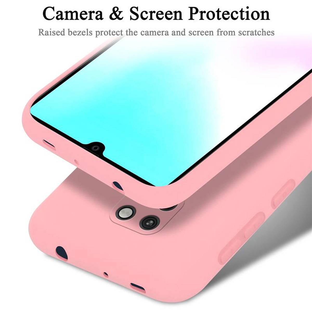 Cadorabo Schutzhülle für Huawei MATE 20 Hülle in Rosa Handyhülle Case Cover TPU Etui