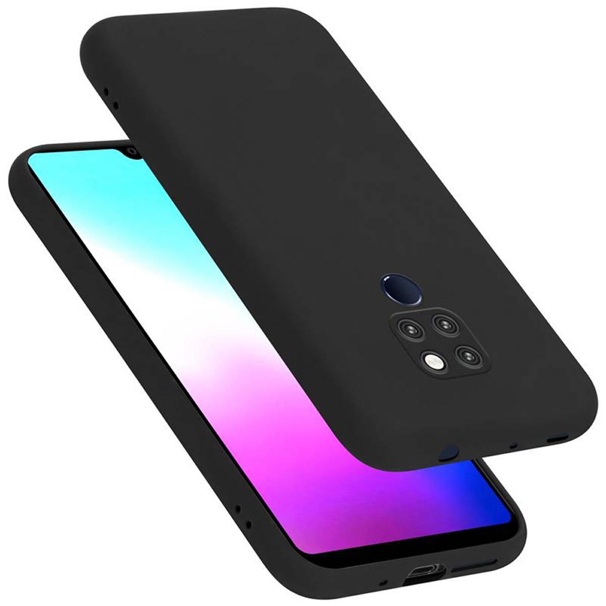 Cadorabo Schutzhülle für Huawei MATE 20 Hülle in Schwarz Handyhülle Case Cover TPU Etui