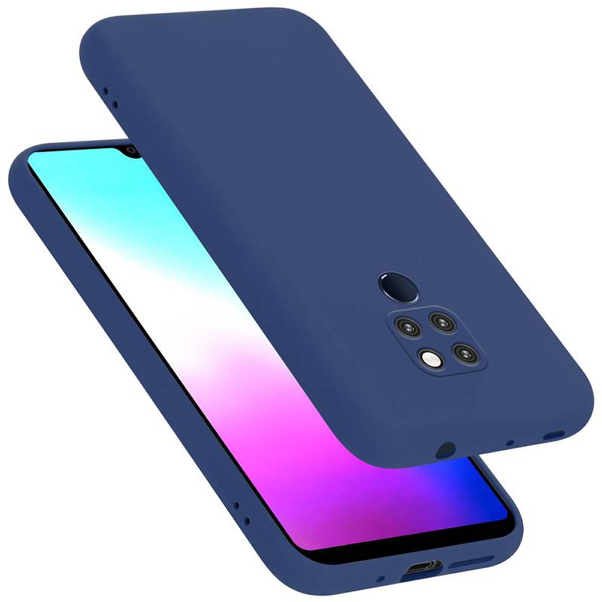 Cadorabo Schutzhülle für Huawei MATE 20 Hülle in Blau Handyhülle Case Cover TPU Etui