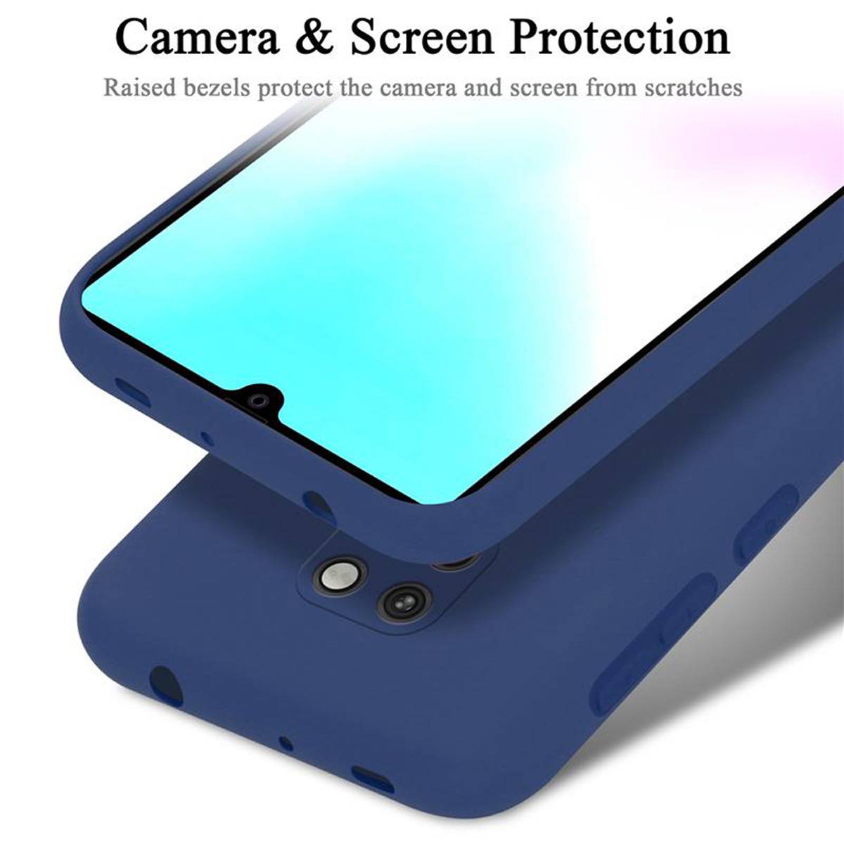 Cadorabo Schutzhülle für Huawei MATE 20 Hülle in Blau Handyhülle Case Cover TPU Etui