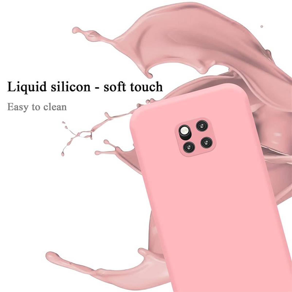 Cadorabo Schutzhülle für Huawei MATE 20 PRO Hülle in Rosa Handyhülle Case Cover TPU Etui