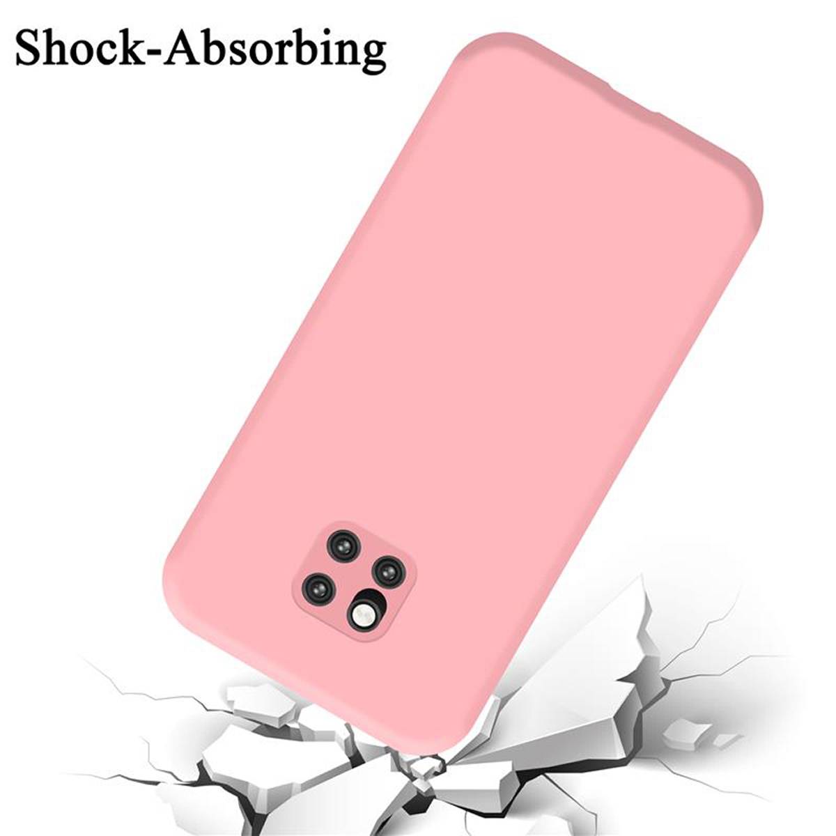 Cadorabo Schutzhülle für Huawei MATE 20 PRO Hülle in Rosa Handyhülle Case Cover TPU Etui