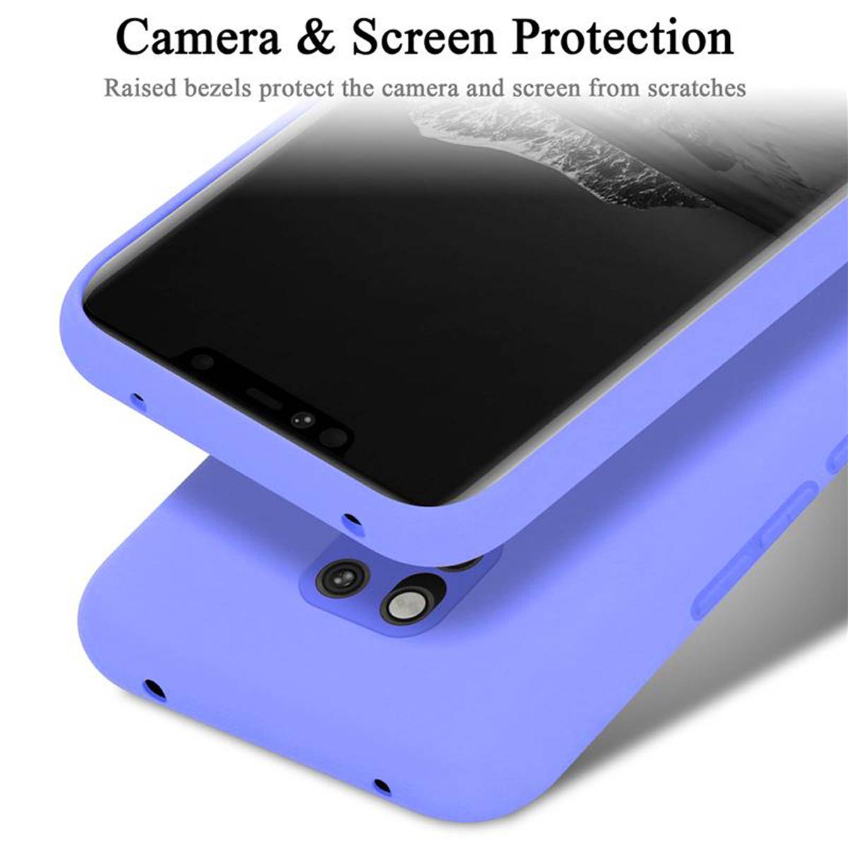 Cadorabo Schutzhülle für Huawei MATE 20 PRO Hülle in Lila Handyhülle Case Cover TPU Etui