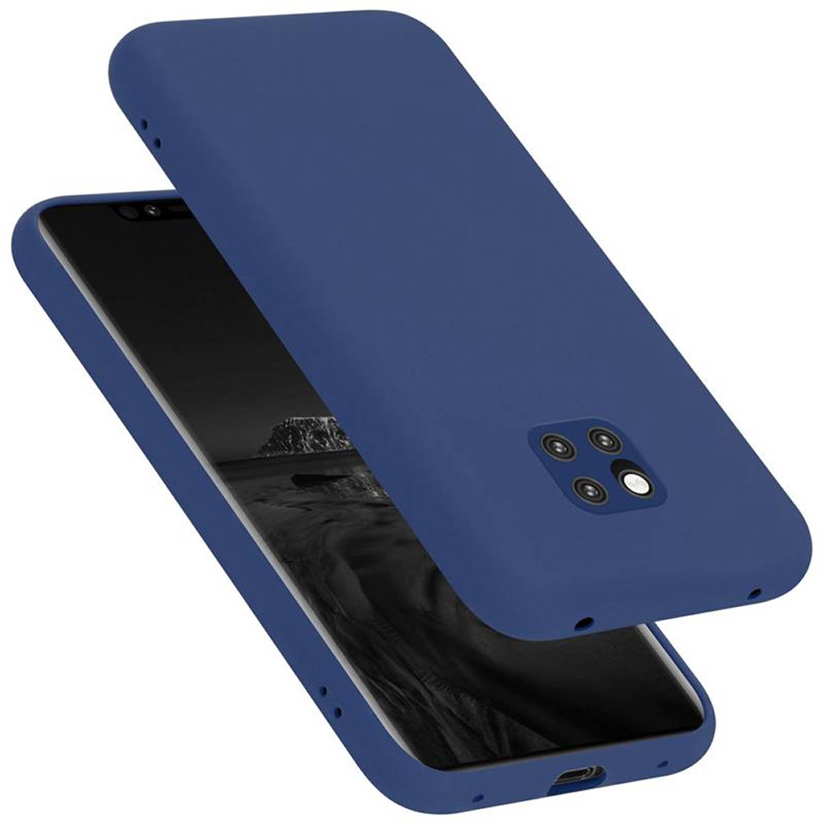 Cadorabo Schutzhülle für Huawei MATE 20 PRO Hülle in Blau Handyhülle Case Cover TPU Etui