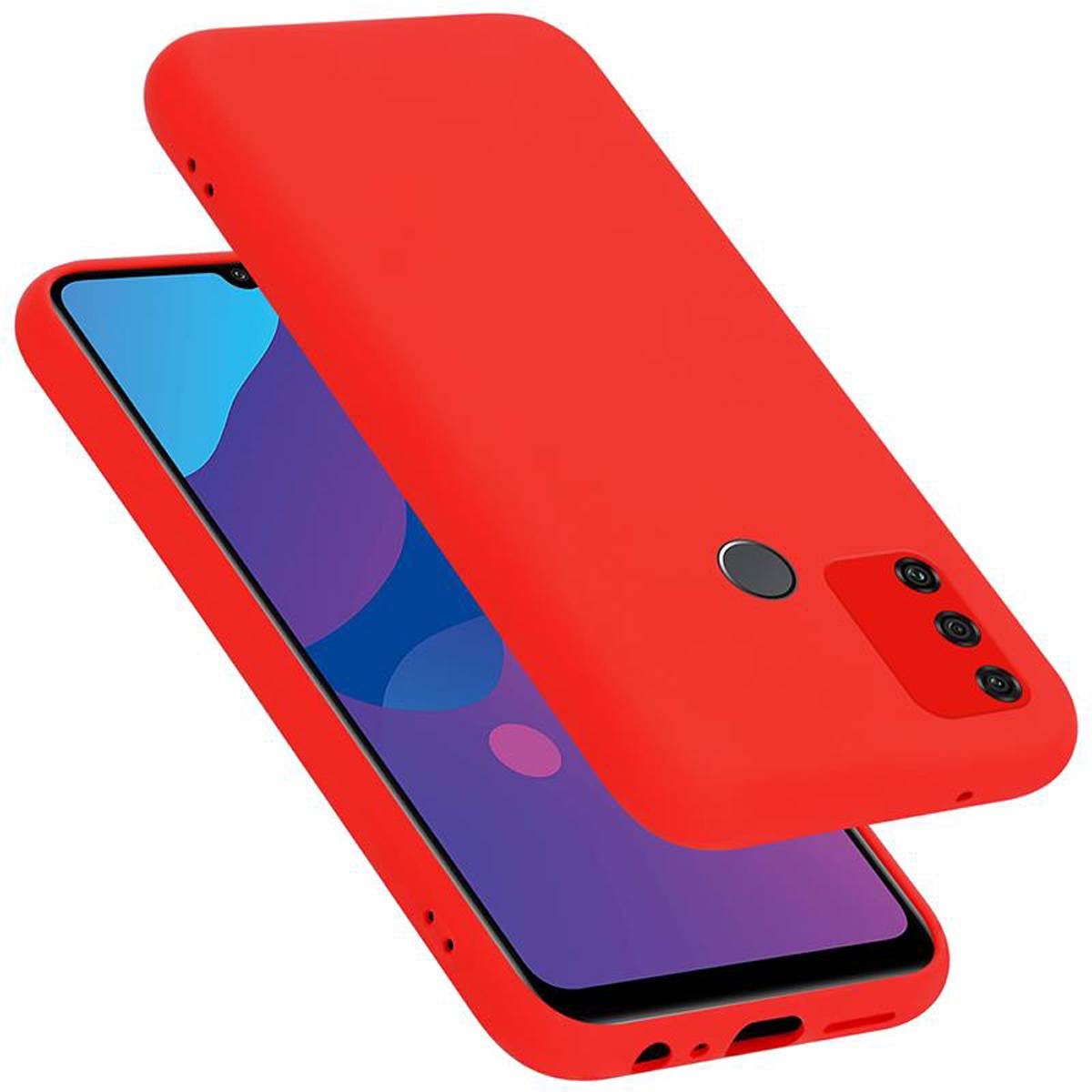 Cadorabo Schutzhülle für Honor 9A Hülle in Rot Handyhülle Case Cover TPU Etui