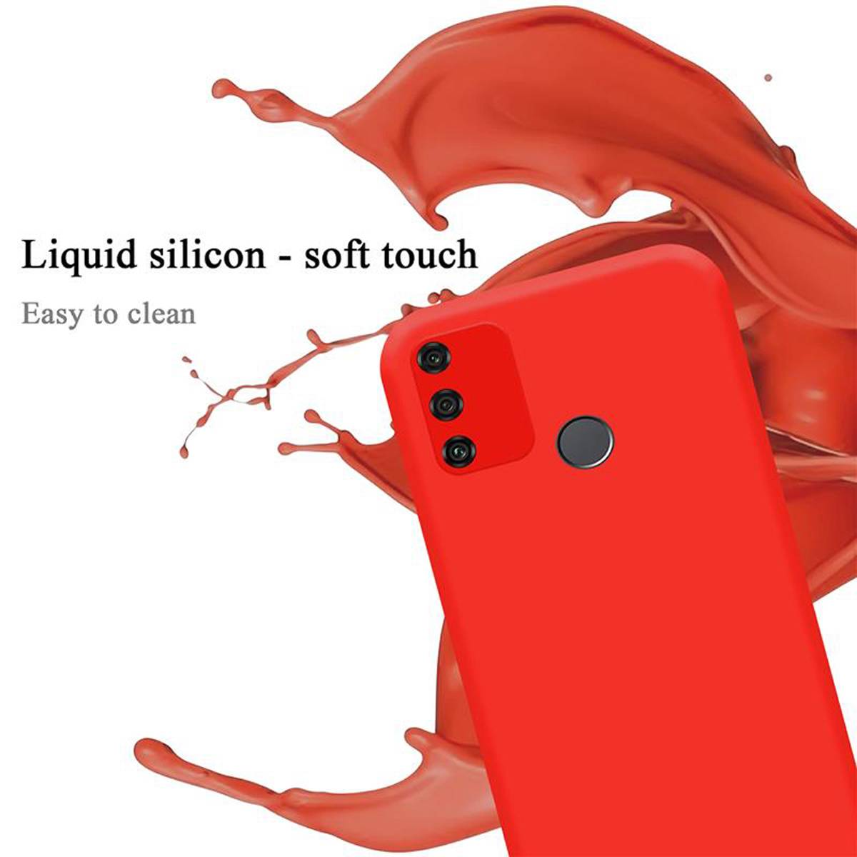 Cadorabo Schutzhülle für Honor 9A Hülle in Rot Handyhülle Case Cover TPU Etui
