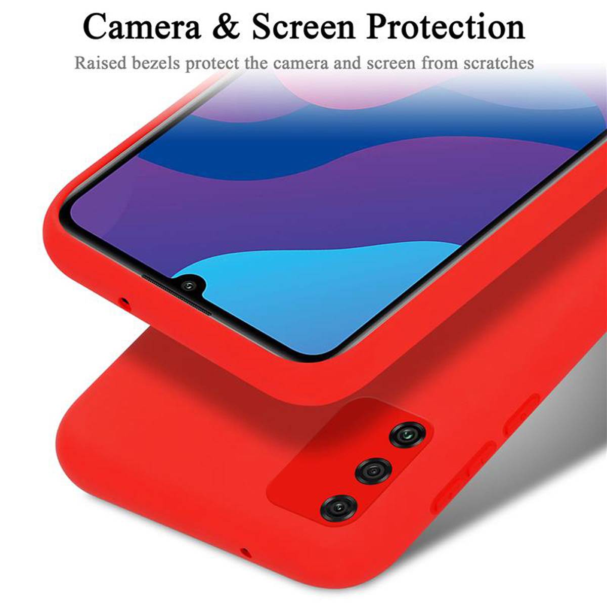 Cadorabo Schutzhülle für Honor 9A Hülle in Rot Handyhülle Case Cover TPU Etui