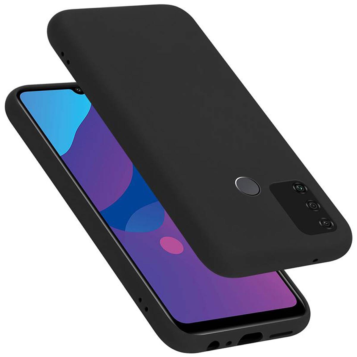 Cadorabo Schutzhülle für Honor 9A Hülle in Schwarz Handyhülle Case Cover TPU Etui