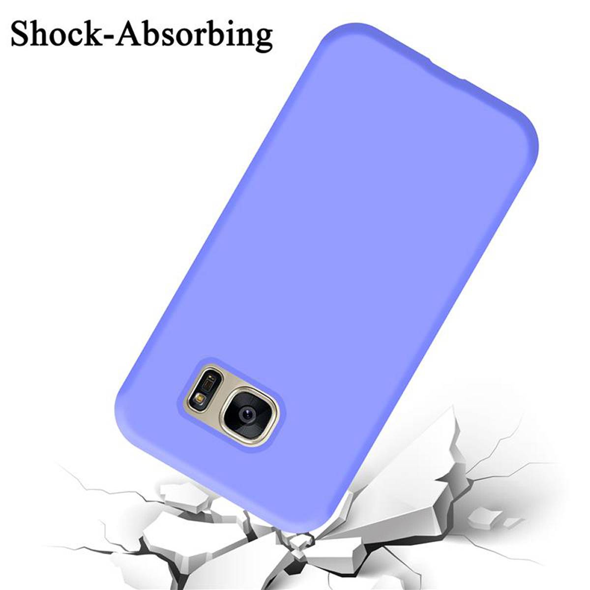 Cadorabo Schutzhülle für Samsung Galaxy S7 Hülle in Lila Handyhülle Case Cover TPU Etui