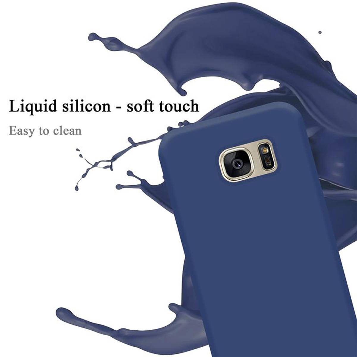 Cadorabo Schutzhülle für Samsung Galaxy S7 Hülle in Blau Handyhülle Case Cover TPU Etui