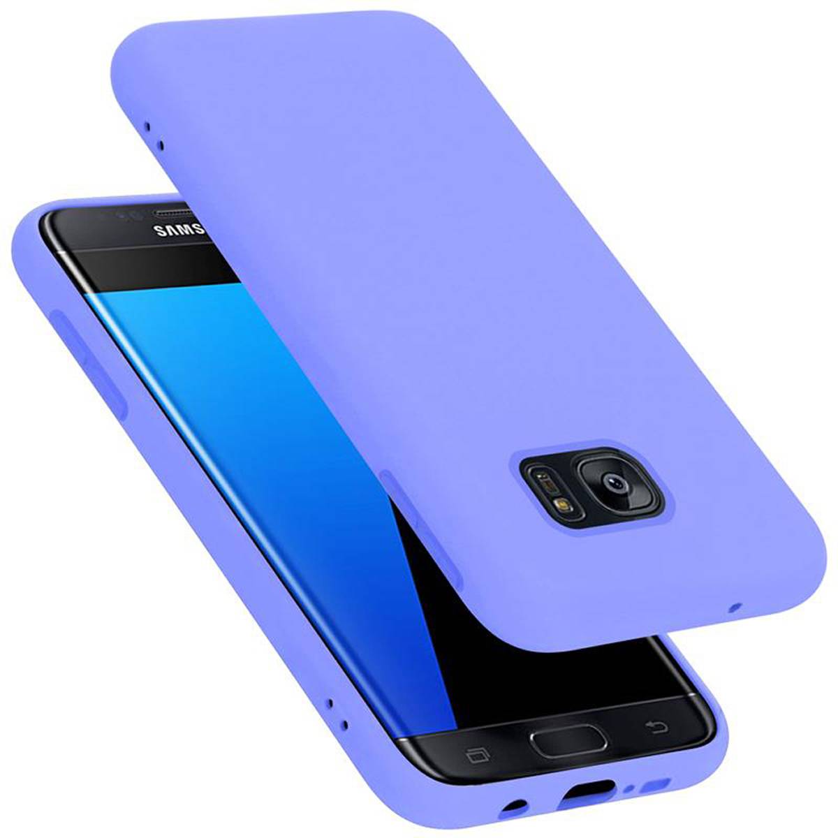 Cadorabo Schutzhülle für Samsung Galaxy S7 EDGE Hülle in Lila Handyhülle Case Cover TPU Etui