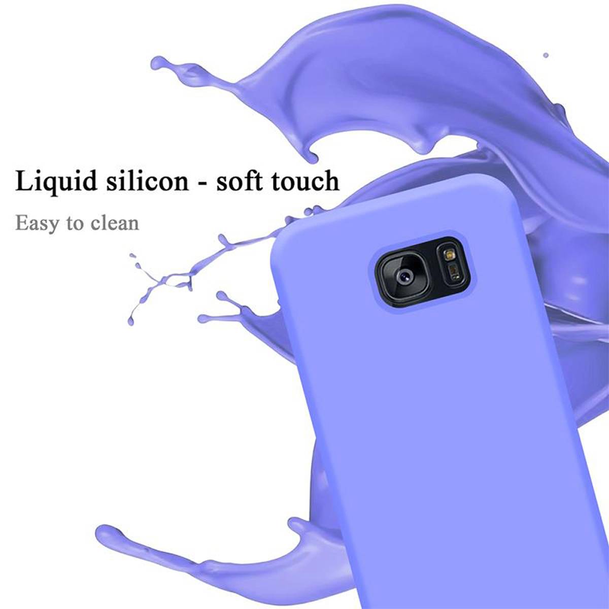 Cadorabo Schutzhülle für Samsung Galaxy S7 EDGE Hülle in Lila Handyhülle Case Cover TPU Etui