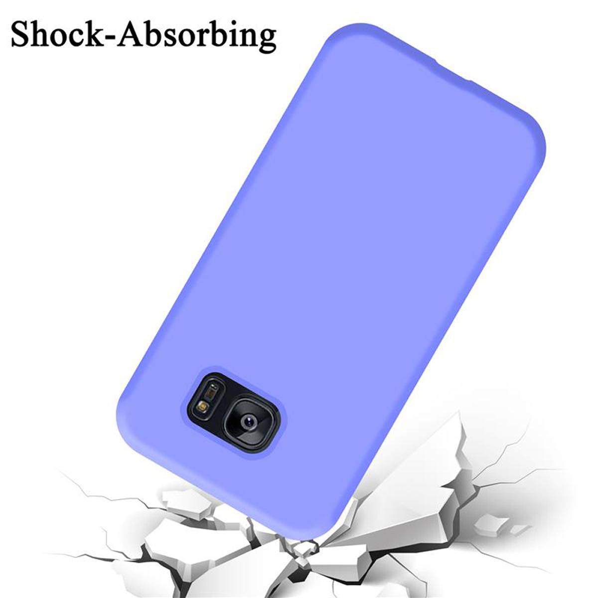 Cadorabo Schutzhülle für Samsung Galaxy S7 EDGE Hülle in Lila Handyhülle Case Cover TPU Etui