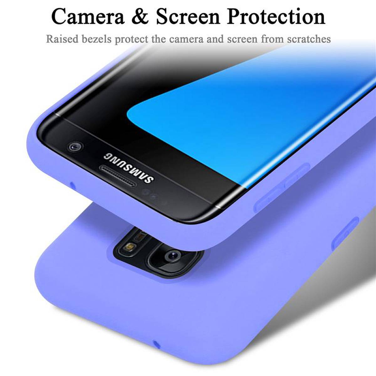 Cadorabo Schutzhülle für Samsung Galaxy S7 EDGE Hülle in Lila Handyhülle Case Cover TPU Etui