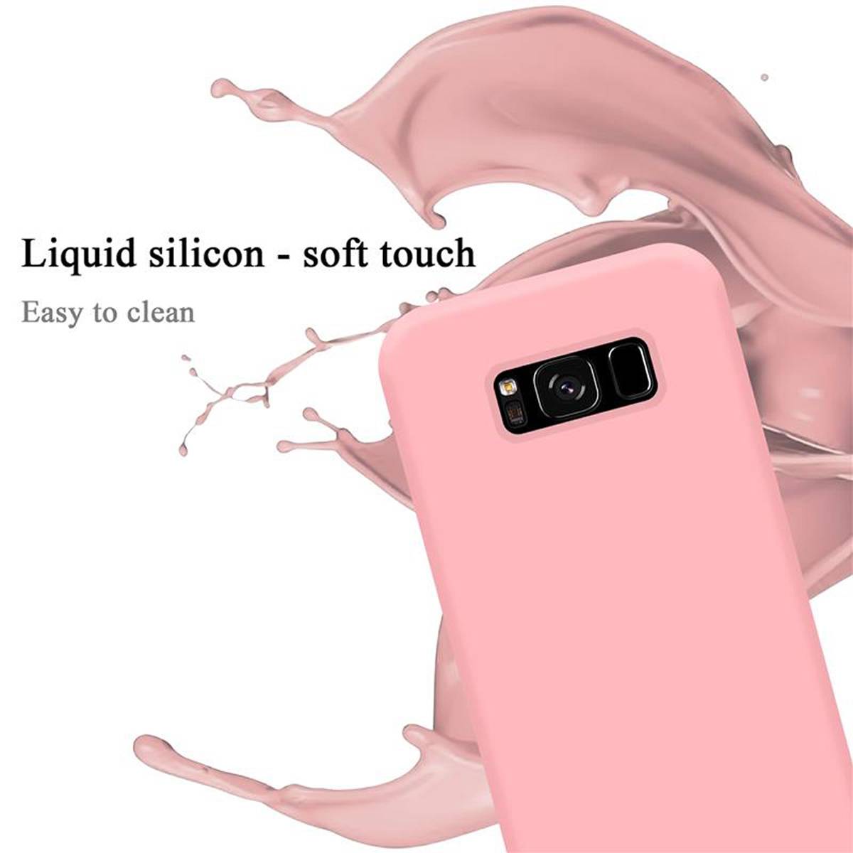 Cadorabo Schutzhülle für Samsung Galaxy S8 Hülle in Rosa Handyhülle Case Cover TPU Etui