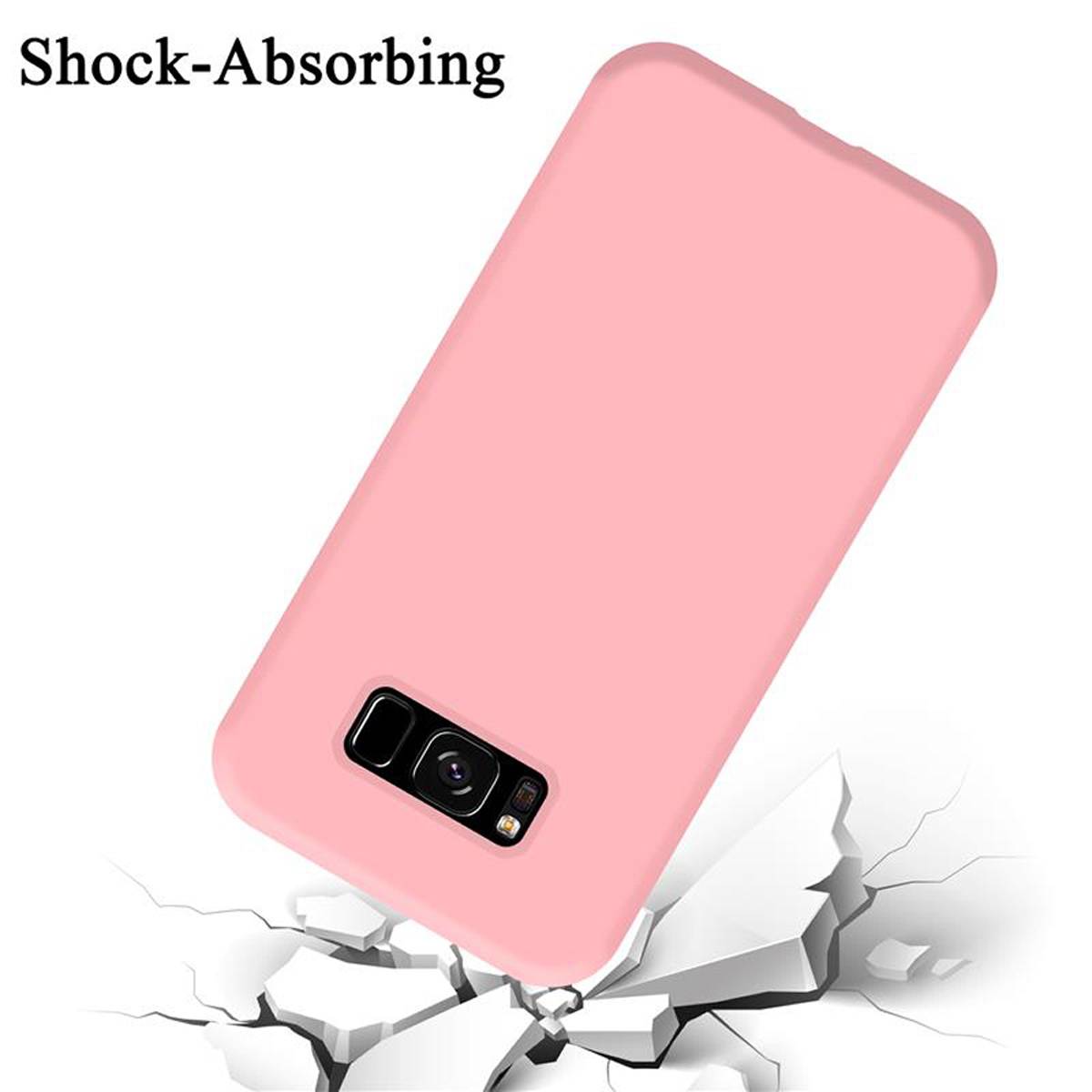 Cadorabo Schutzhülle für Samsung Galaxy S8 Hülle in Rosa Handyhülle Case Cover TPU Etui