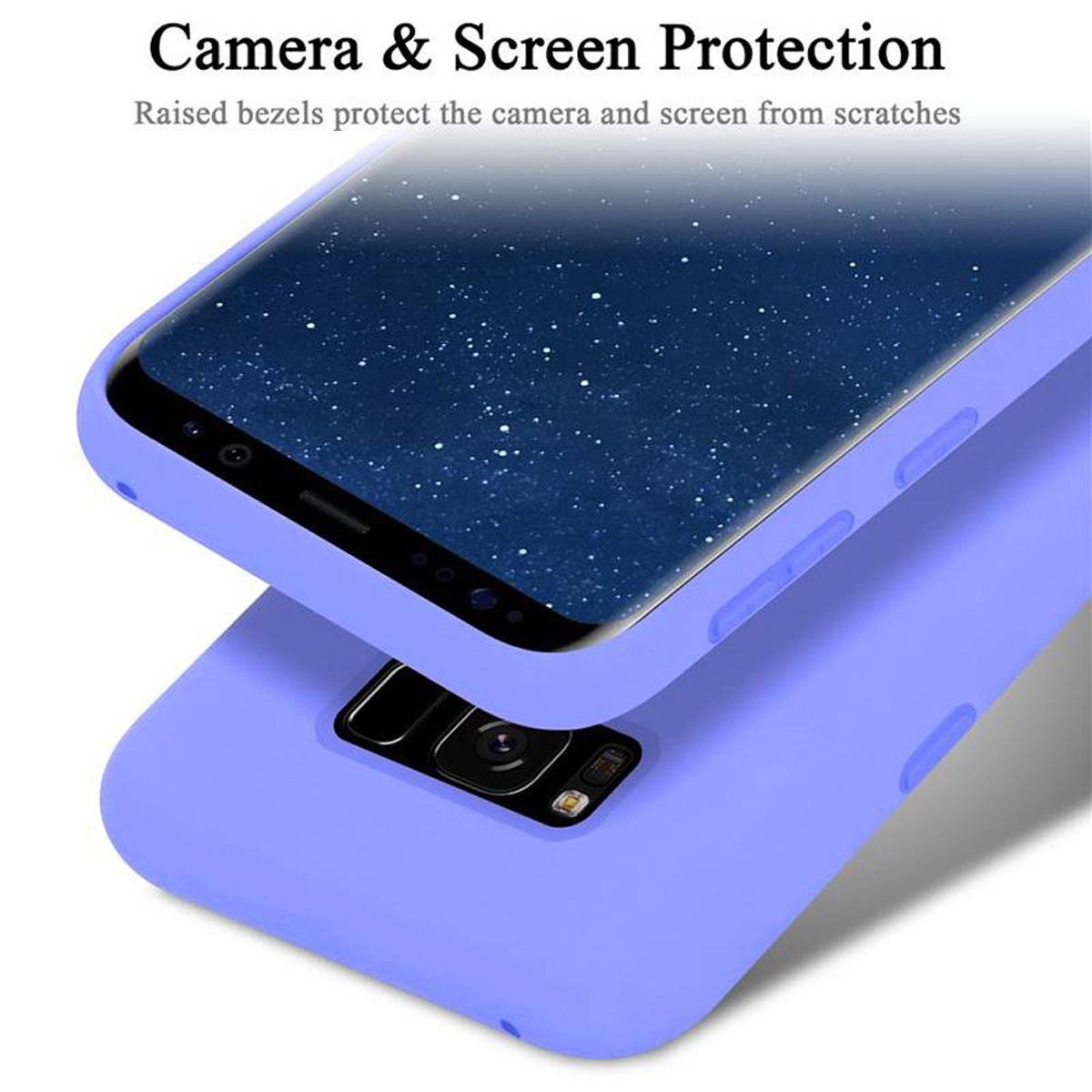 Cadorabo Schutzhülle für Samsung Galaxy S8 Hülle in Lila Handyhülle Case Cover TPU Etui
