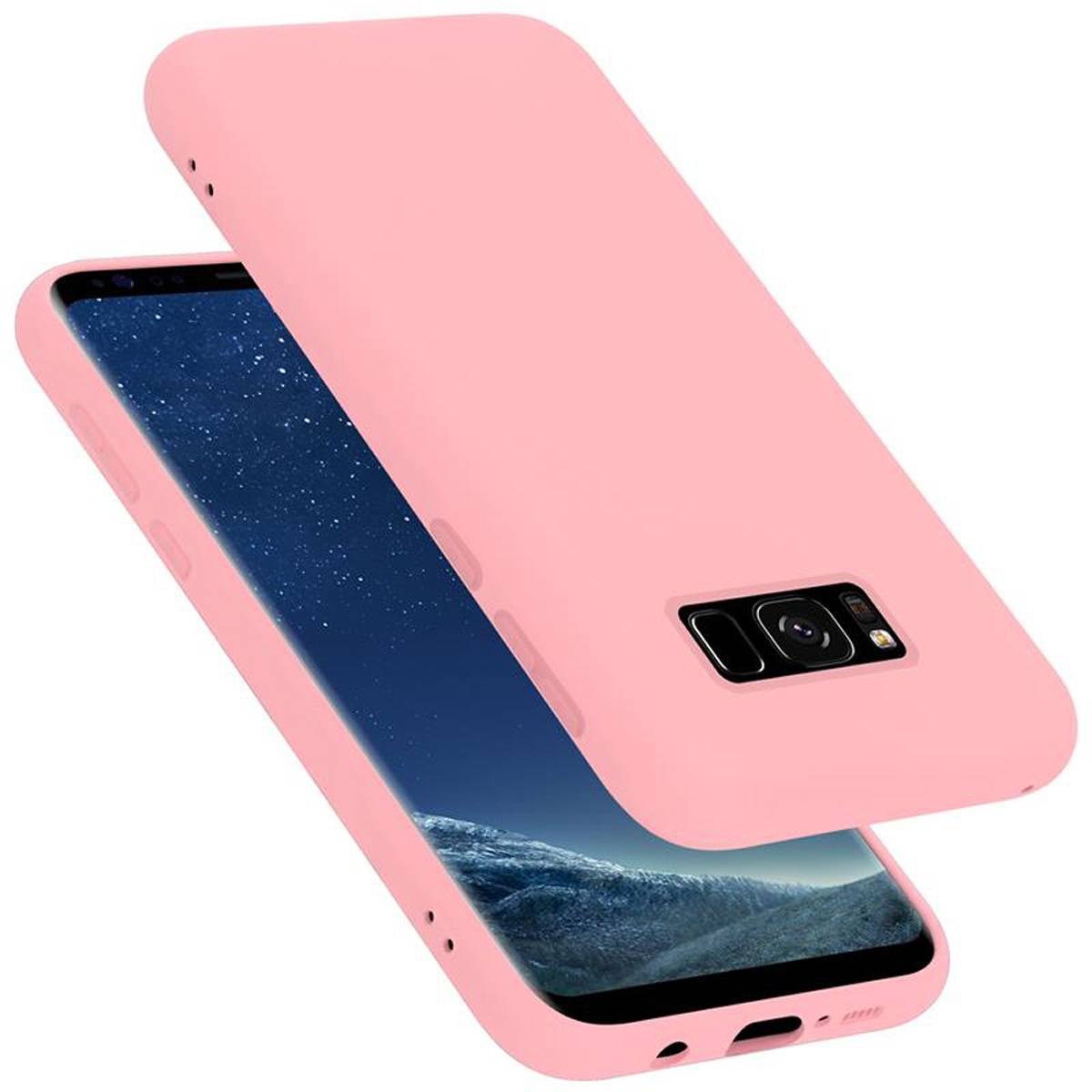Cadorabo Schutzhülle für Samsung Galaxy S8 PLUS Hülle in Rosa Handyhülle Case Cover TPU Etui