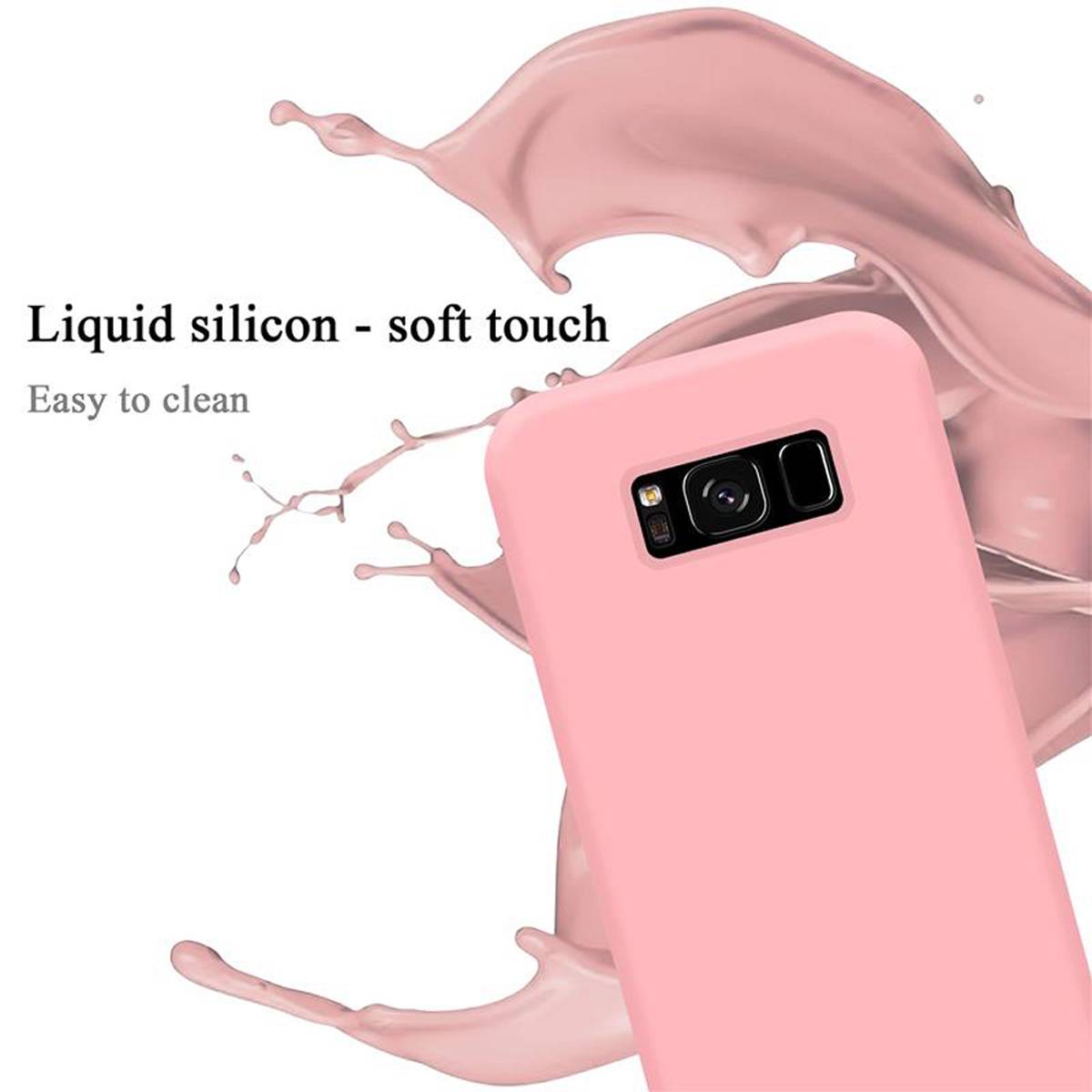 Cadorabo Schutzhülle für Samsung Galaxy S8 PLUS Hülle in Rosa Handyhülle Case Cover TPU Etui