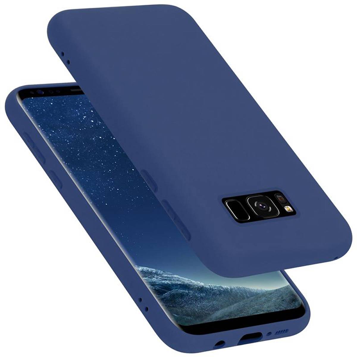 Cadorabo Schutzhülle für Samsung Galaxy S8 PLUS Hülle in Blau Handyhülle Case Cover TPU Etui