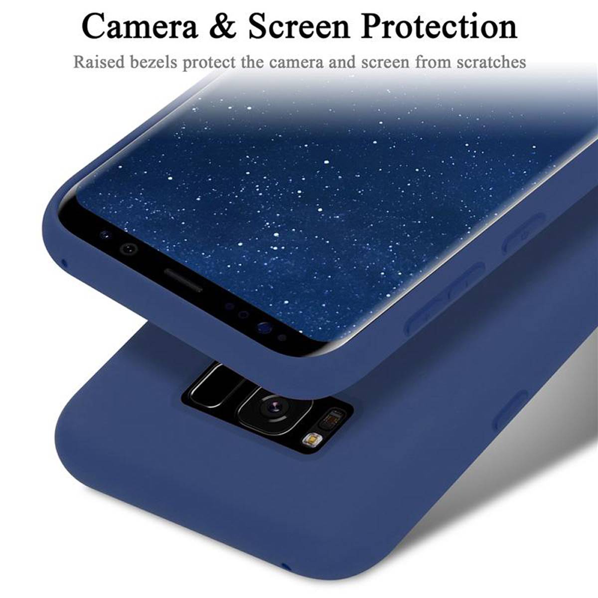 Cadorabo Schutzhülle für Samsung Galaxy S8 PLUS Hülle in Blau Handyhülle Case Cover TPU Etui