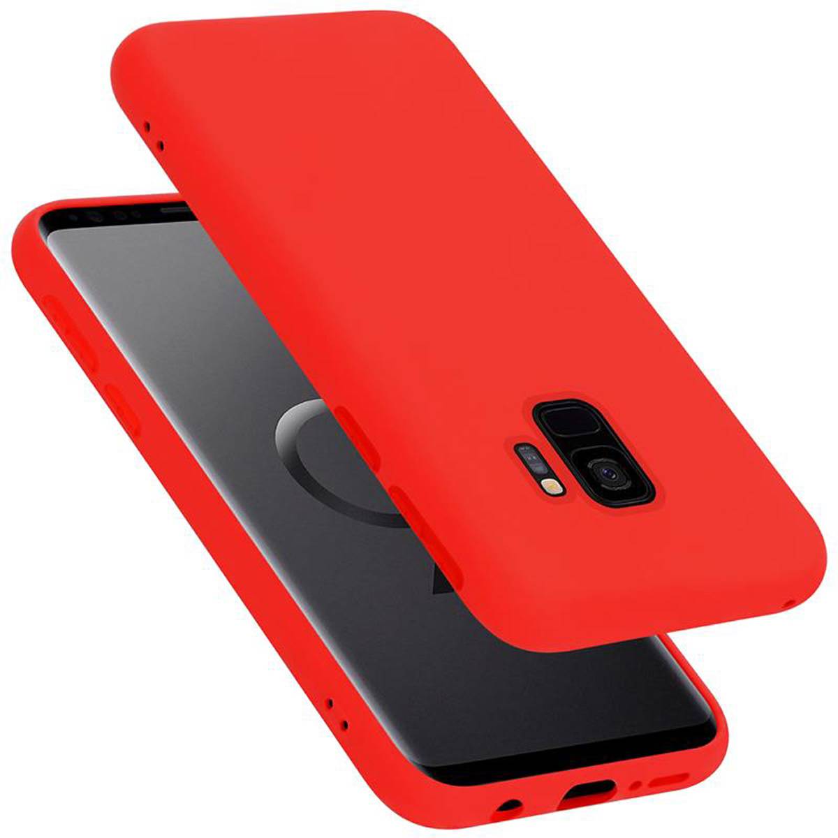 Cadorabo Schutzhülle für Samsung Galaxy S9 Hülle in Rot Handyhülle Case Cover TPU Etui