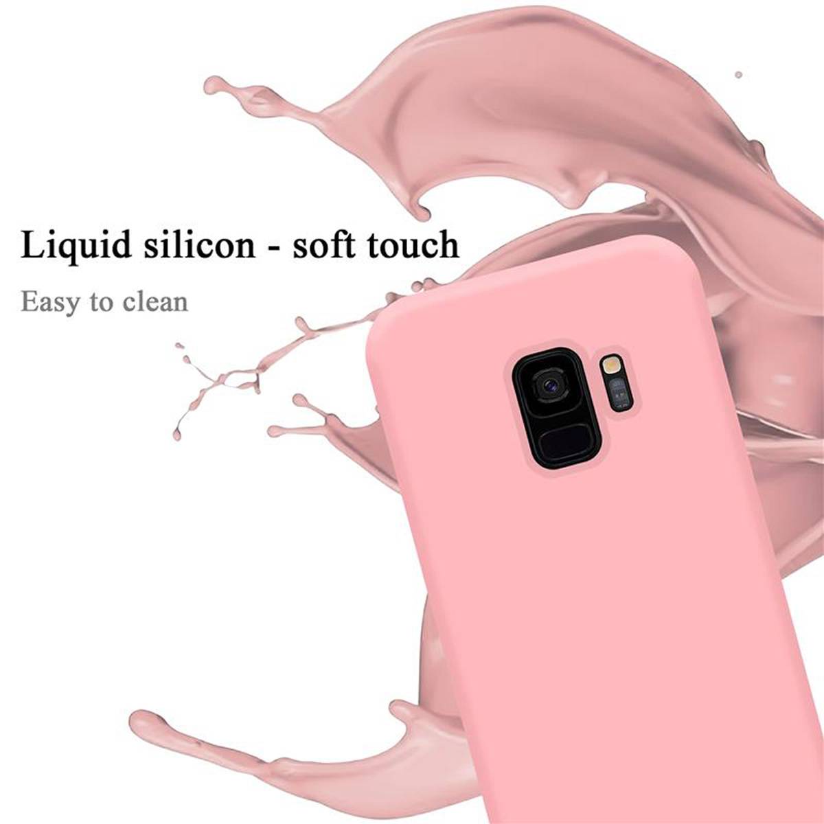 Cadorabo Schutzhülle für Samsung Galaxy S9 Hülle in Rosa Handyhülle Case Cover TPU Etui