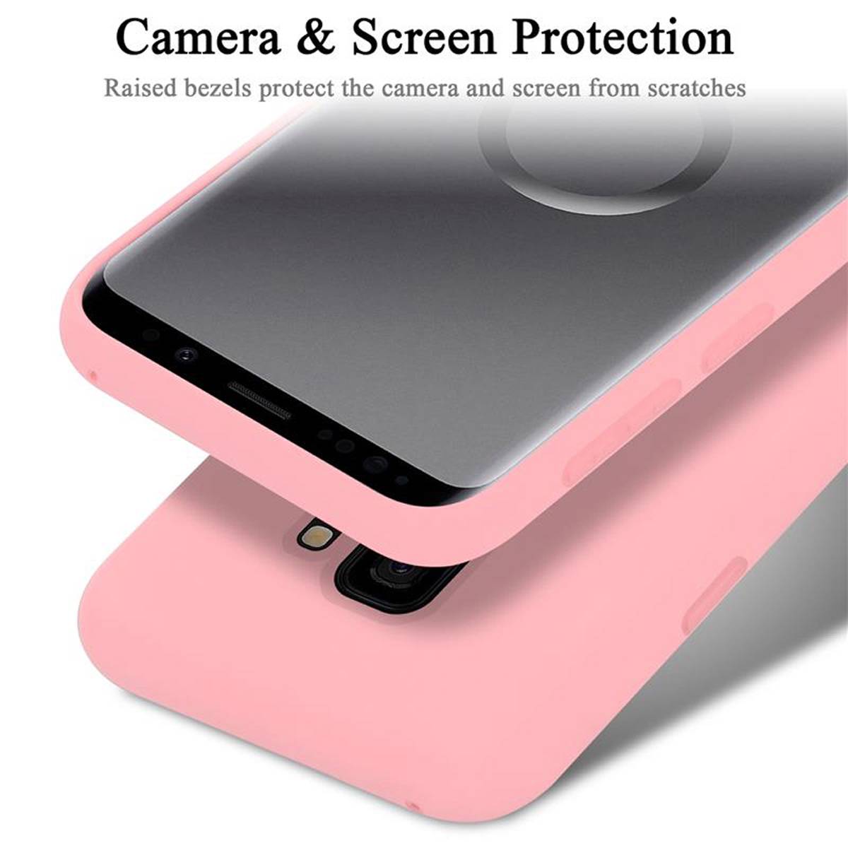 Cadorabo Schutzhülle für Samsung Galaxy S9 Hülle in Rosa Handyhülle Case Cover TPU Etui