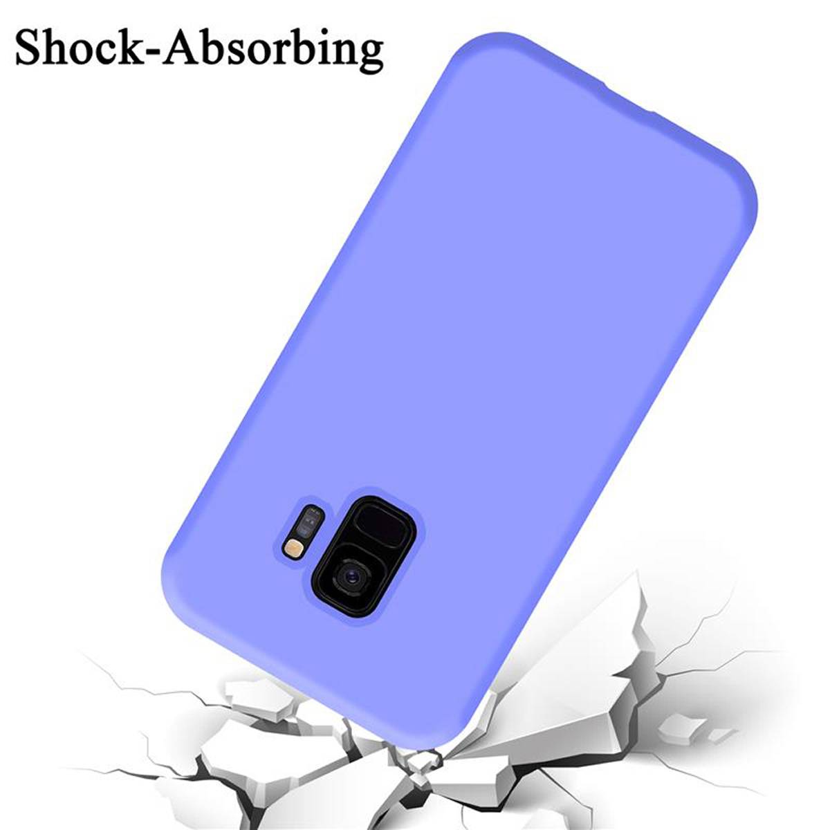 Cadorabo Schutzhülle für Samsung Galaxy S9 Hülle in Lila Handyhülle Case Cover TPU Etui