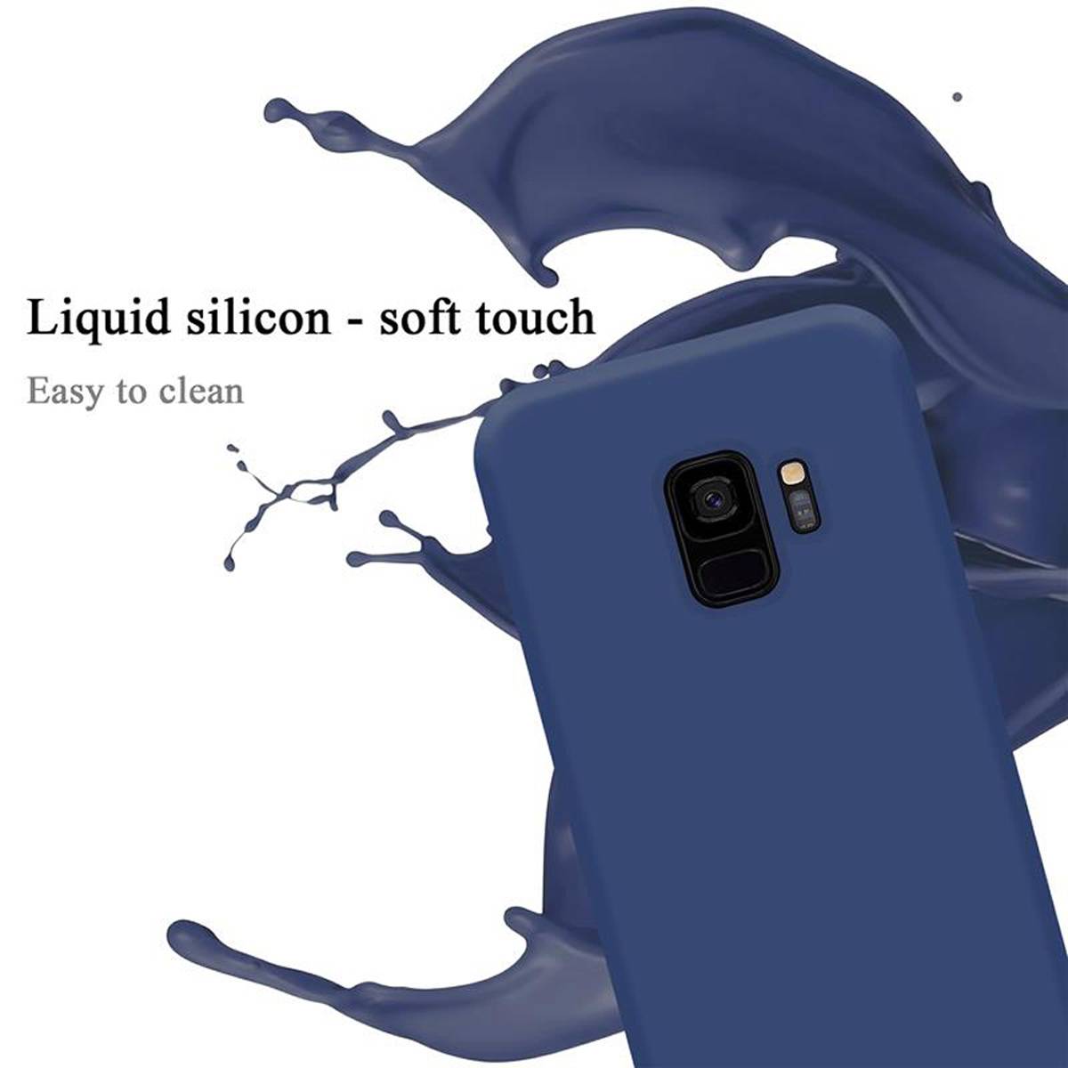 Cadorabo Schutzhülle für Samsung Galaxy S9 Hülle in Blau Handyhülle Case Cover TPU Etui