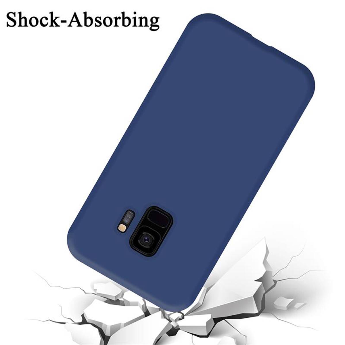 Cadorabo Schutzhülle für Samsung Galaxy S9 Hülle in Blau Handyhülle Case Cover TPU Etui