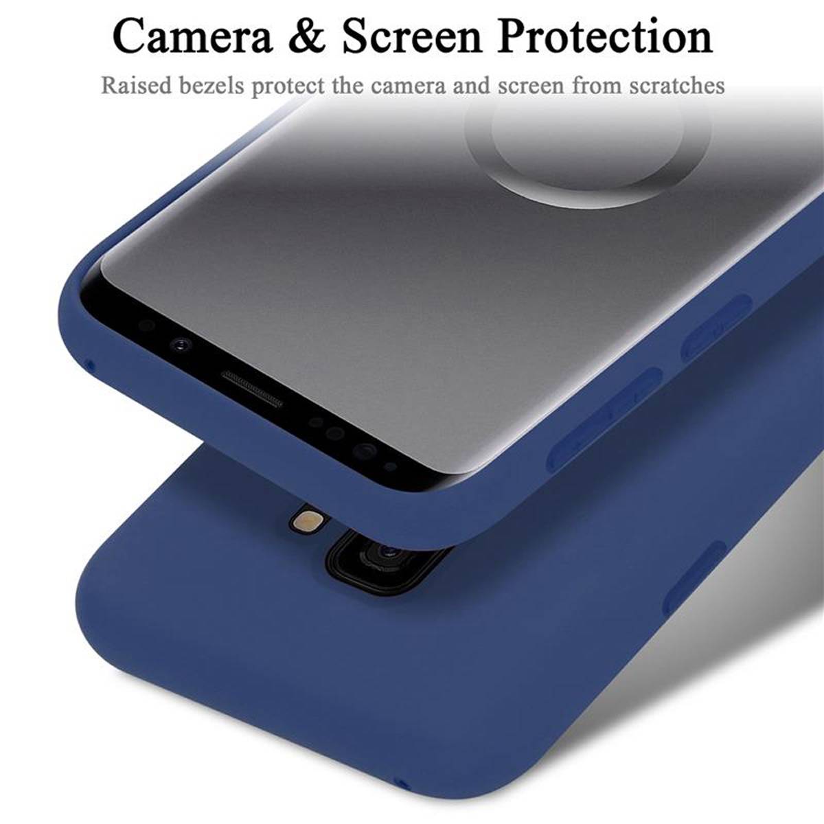 Cadorabo Schutzhülle für Samsung Galaxy S9 Hülle in Blau Handyhülle Case Cover TPU Etui