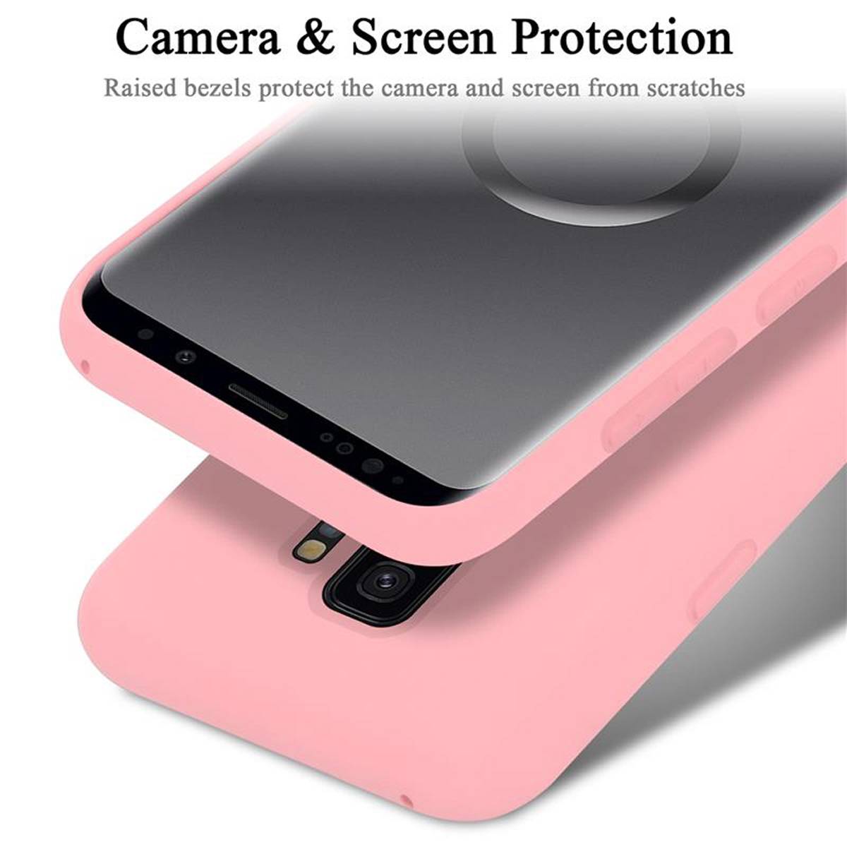 Cadorabo Schutzhülle für Samsung Galaxy S9 PLUS Hülle in Rosa Handyhülle Case Cover TPU Etui