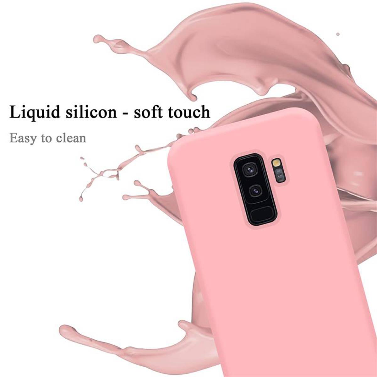Cadorabo Schutzhülle für Samsung Galaxy S9 PLUS Hülle in Rosa Handyhülle Case Cover TPU Etui