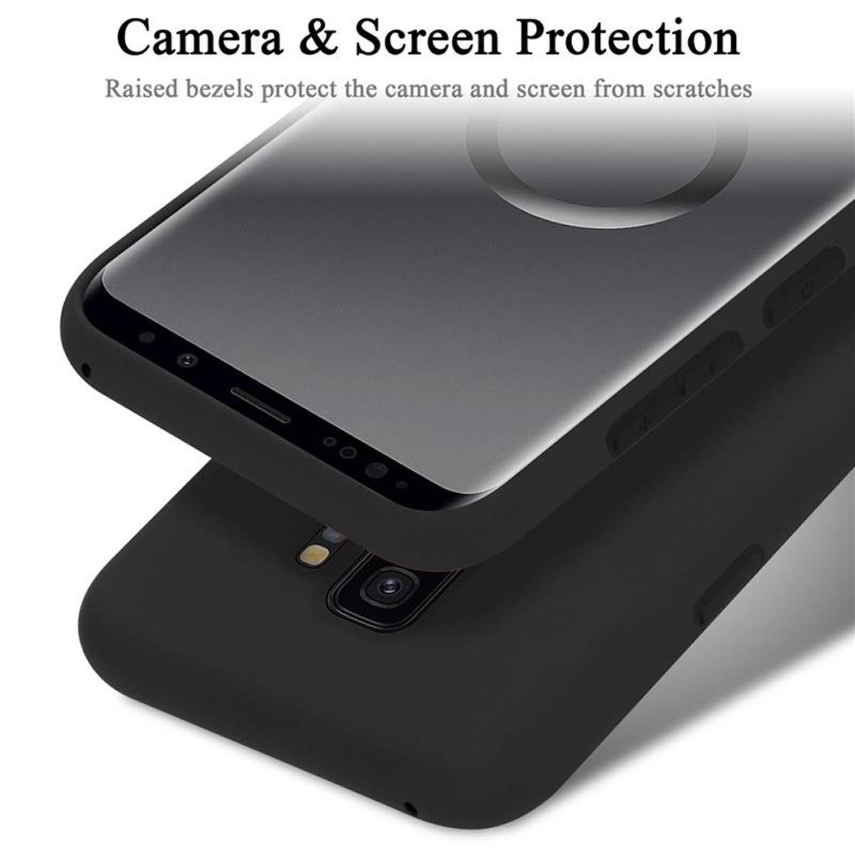 Cadorabo Schutzhülle für Samsung Galaxy S9 PLUS Hülle in Schwarz Handyhülle Case Cover TPU Etui