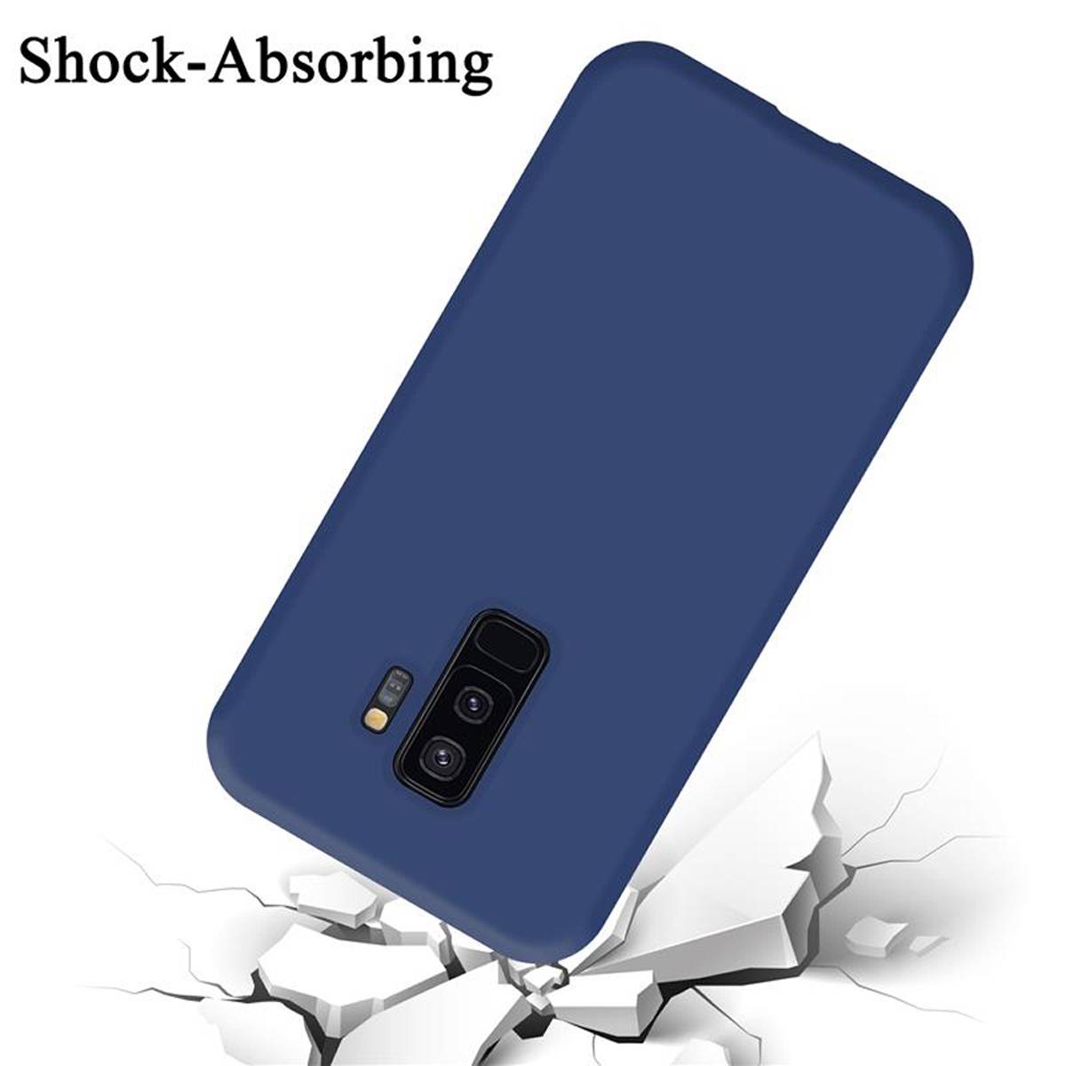 Cadorabo Schutzhülle für Samsung Galaxy S9 PLUS Hülle in Blau Handyhülle Case Cover TPU Etui