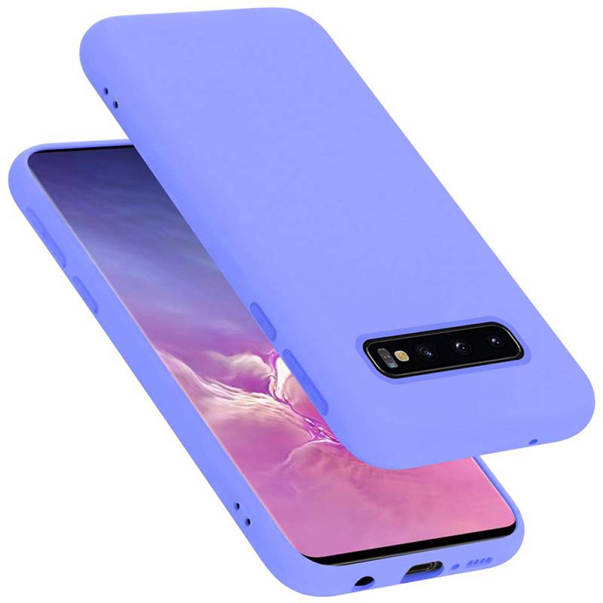 Cadorabo Schutzhülle für Samsung Galaxy S10 4G Hülle in Lila Handyhülle Case Cover TPU Etui