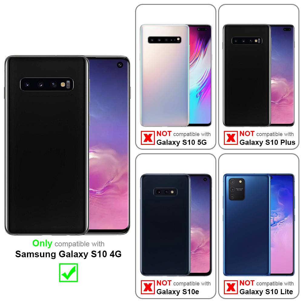 Cadorabo Schutzhülle für Samsung Galaxy S10 4G Hülle in Lila Handyhülle Case Cover TPU Etui