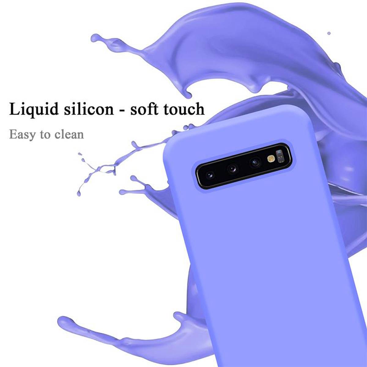 Cadorabo Schutzhülle für Samsung Galaxy S10 4G Hülle in Lila Handyhülle Case Cover TPU Etui