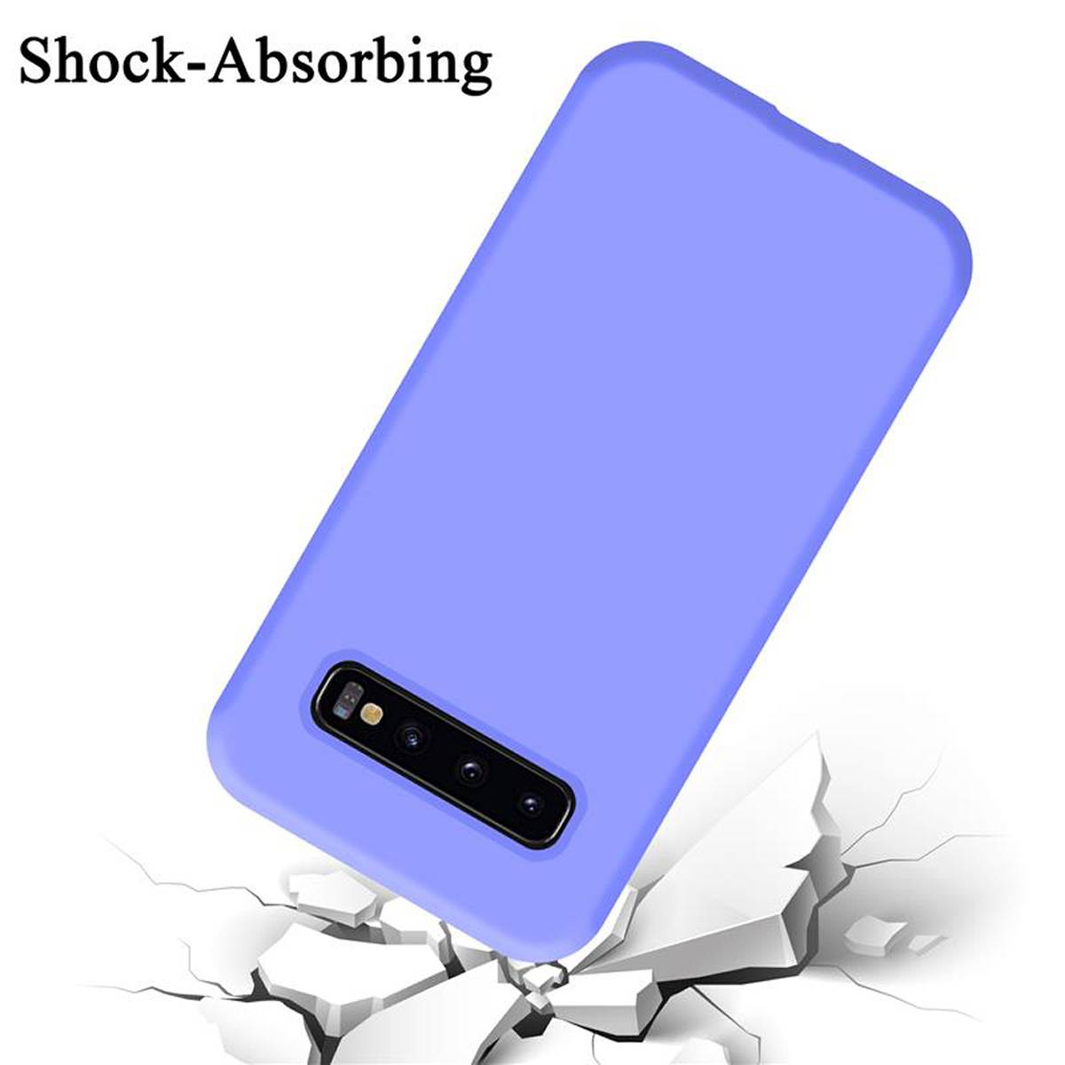 Cadorabo Schutzhülle für Samsung Galaxy S10 4G Hülle in Lila Handyhülle Case Cover TPU Etui