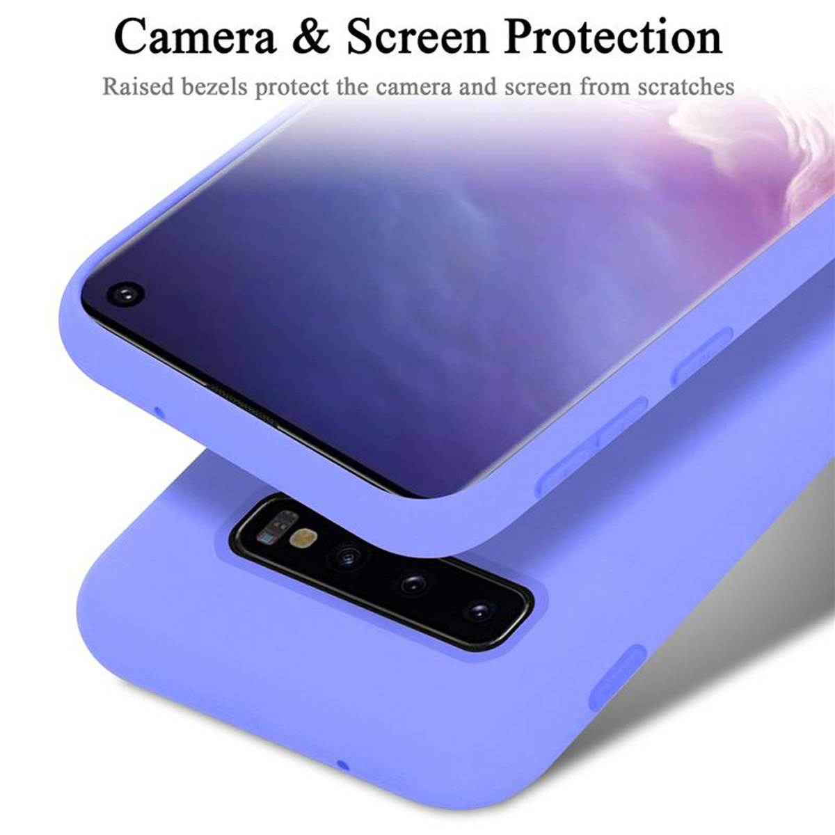 Cadorabo Schutzhülle für Samsung Galaxy S10 4G Hülle in Lila Handyhülle Case Cover TPU Etui