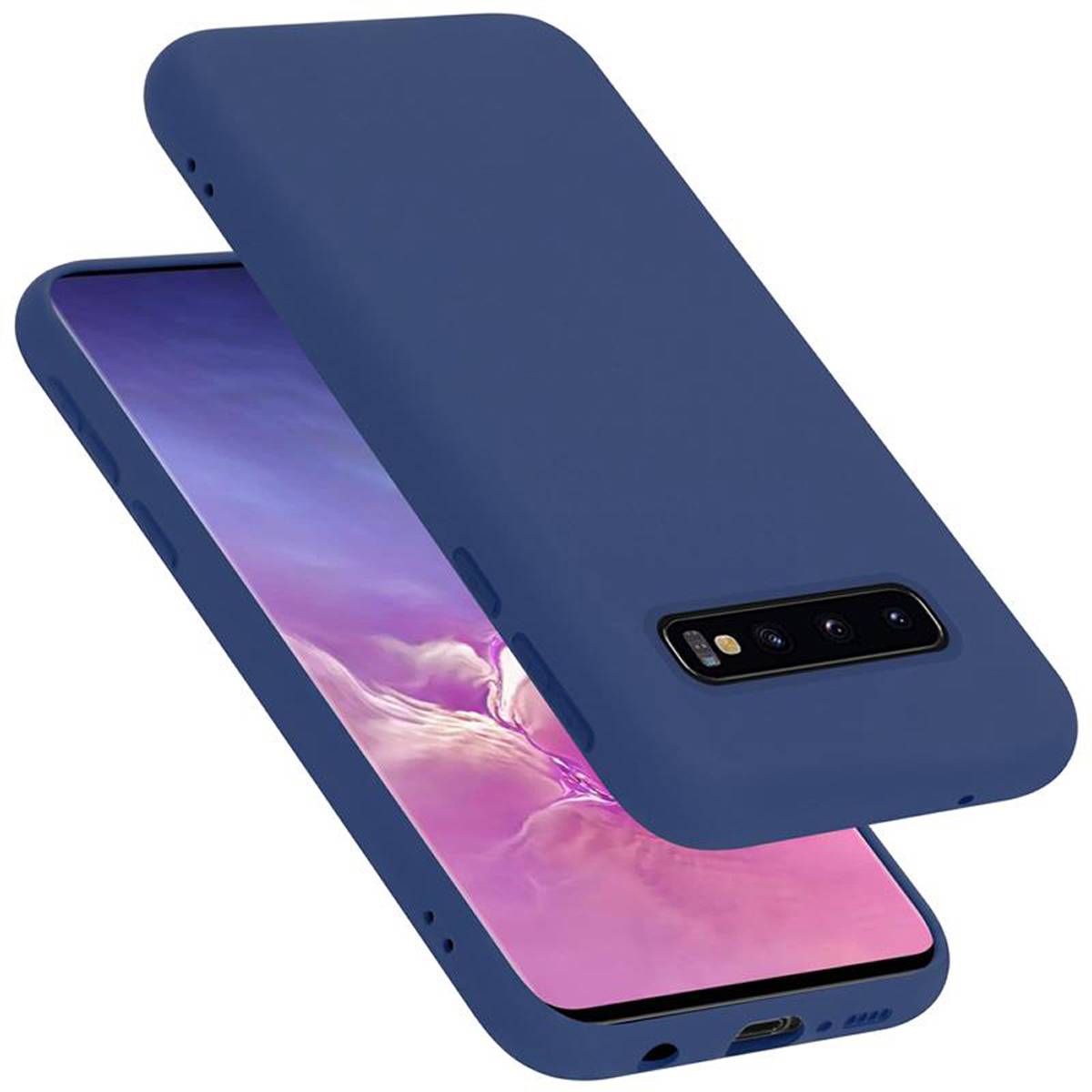 Cadorabo Schutzhülle für Samsung Galaxy S10 4G Hülle in Blau Handyhülle Case Cover TPU Etui